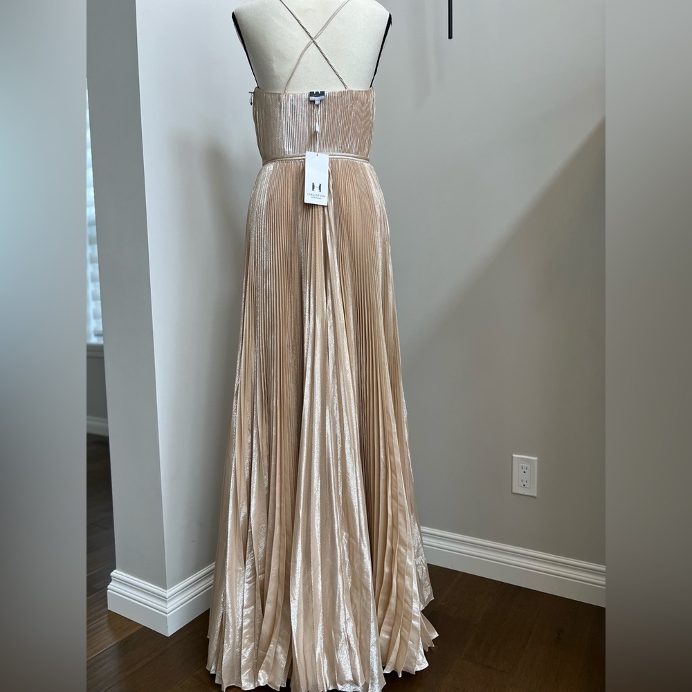 Iconic Halston Heritage Gold Dress Sarah Jessica Parker ✨✨Carrie Bradshaw ✨✨ - Picture 15 of 17